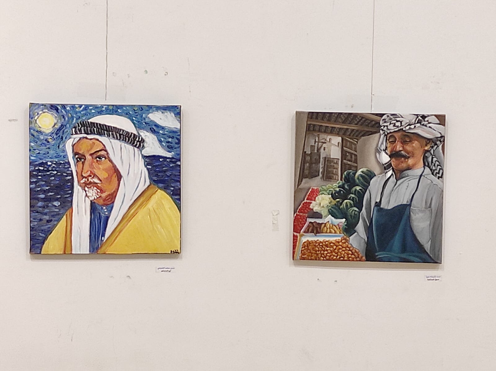 احدى اللوحات بمعرض الكويت في قلب القاهرة للوحات الفنية