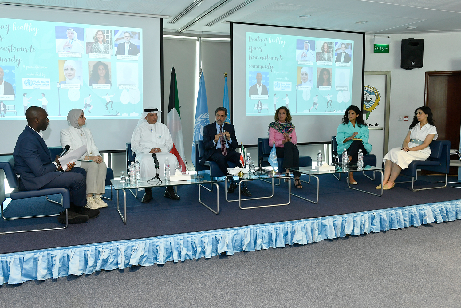 جانب من افتتاح مؤتمر (إيجاد وتحسين أماكن صحية في دولة الكويت)