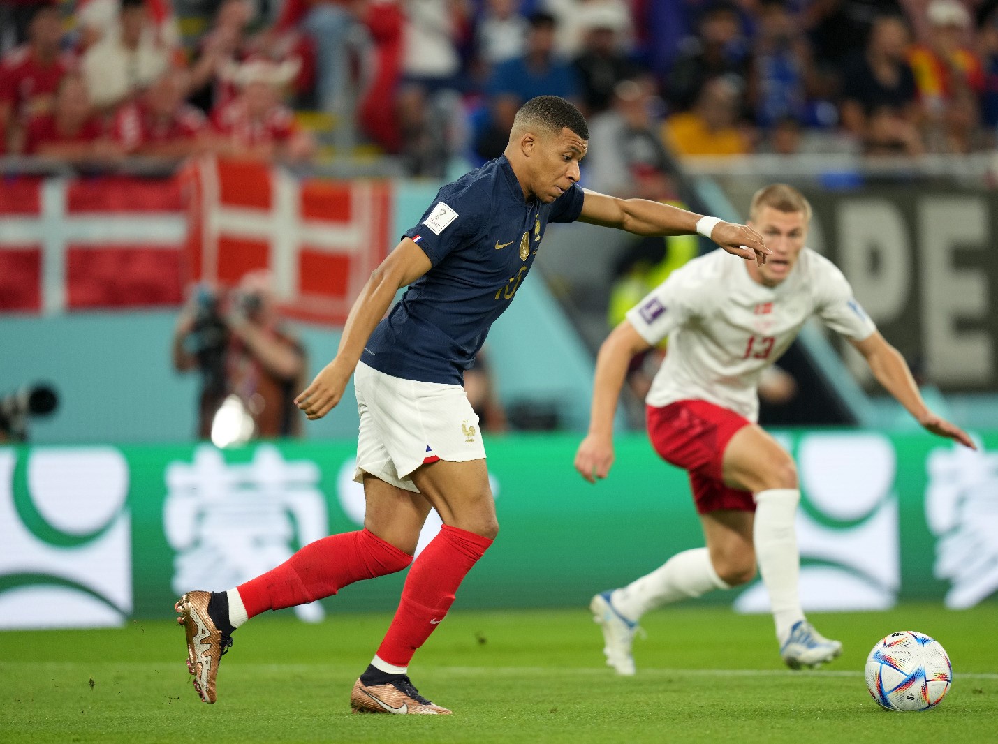 Striker Killian Mbappe led his French team to victory by scoring two goals