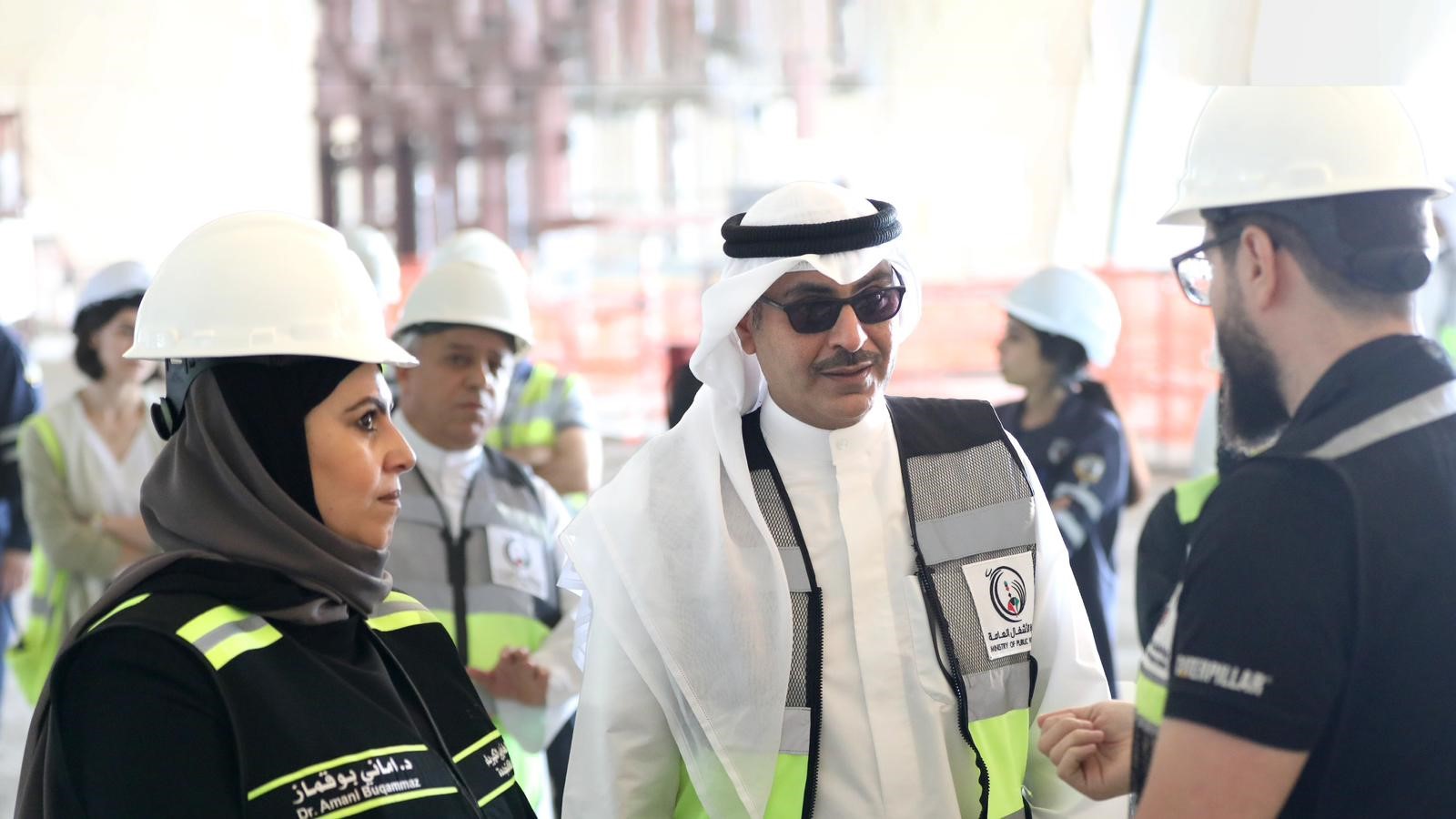 رئيس جهاز متابعة الأداء الحكومي الشيخ أحمد المشعل الاحمد الصباح يتفقد مشروع مطار الكويت الدولي الجديد (مبنى الركاب الجديد II)