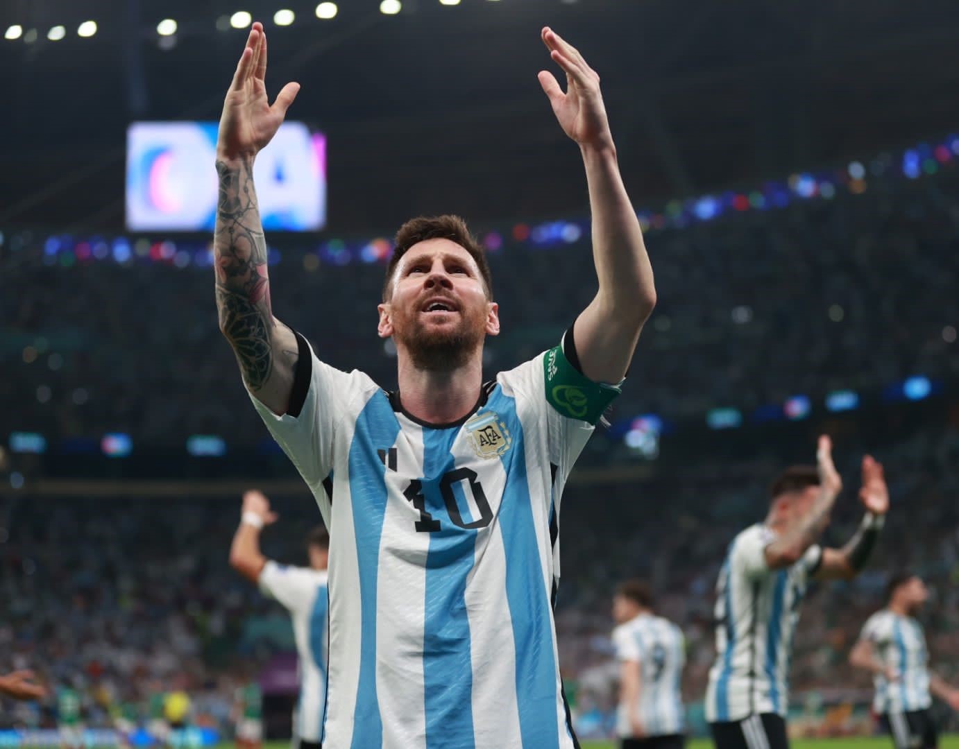 Argentine's Superstar Lionel Messi scored the opener in the 64th minute