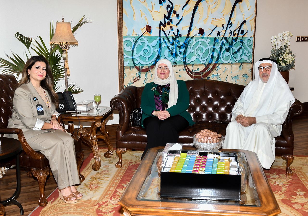 KUNA's Director-General Dr. Fatima Al-Salem received Head of Public Relations Department at the Ministry of Oil Sheikha Tamader Khaled Al-Ahmad Al-Sabah	and Kuwait's Governor for OPEC Mohammad Al-Shatti