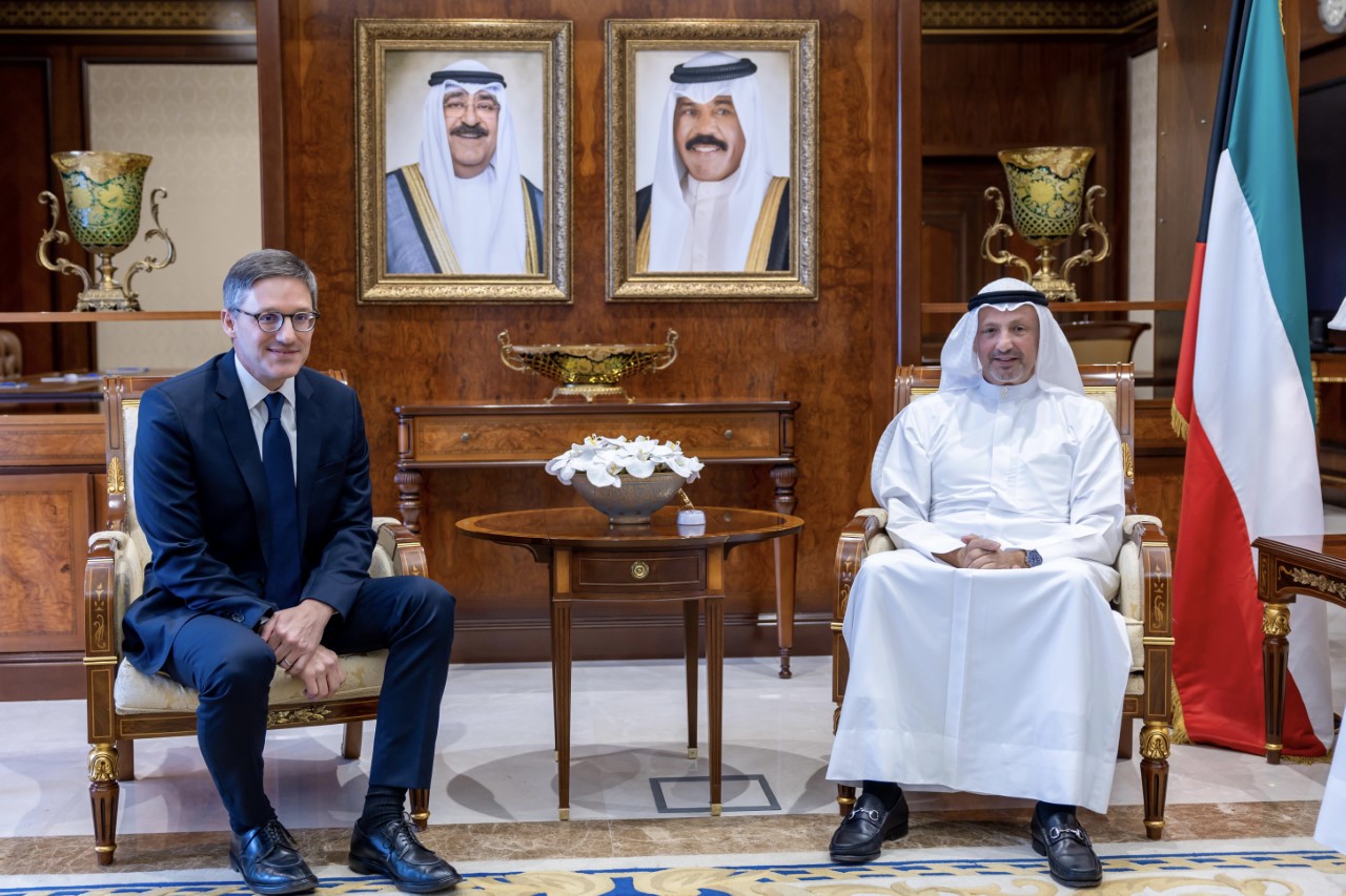 Kuwait's Foreign Minister Sheikh Salem Abdullah Al-Jaber Al-Sabah received the Counselor of the United State Department Derek Chollet