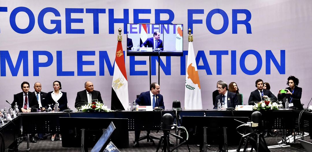 الرئيسان المصري عبد الفتاح السيسي والقبرصي نيكوس اناستاسيادس يترأسان مبادرة تنسيق عمل المناخ