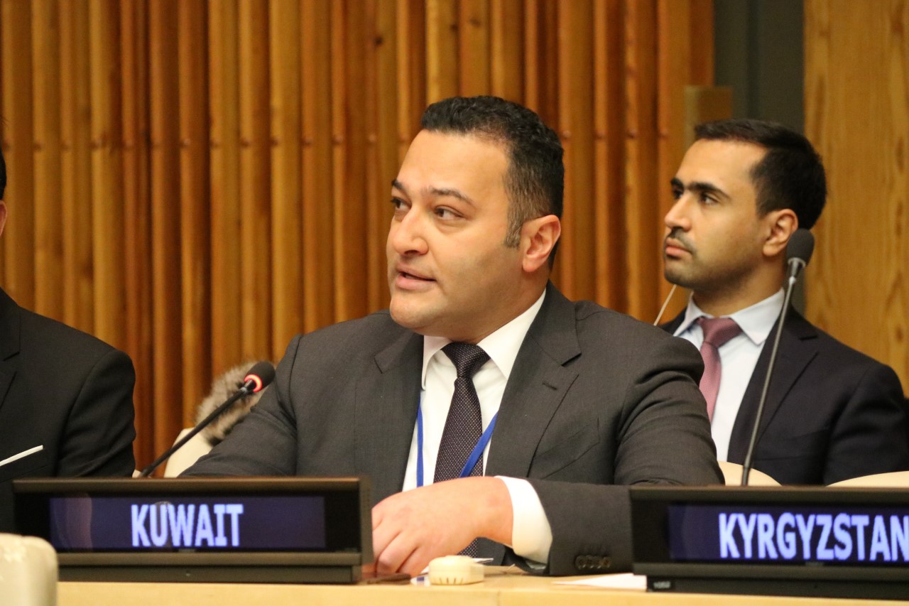 Acting Charge d'affaires of the Kuwait Permanent Mission to the United Nations Counselor Faisal Al-Enezi