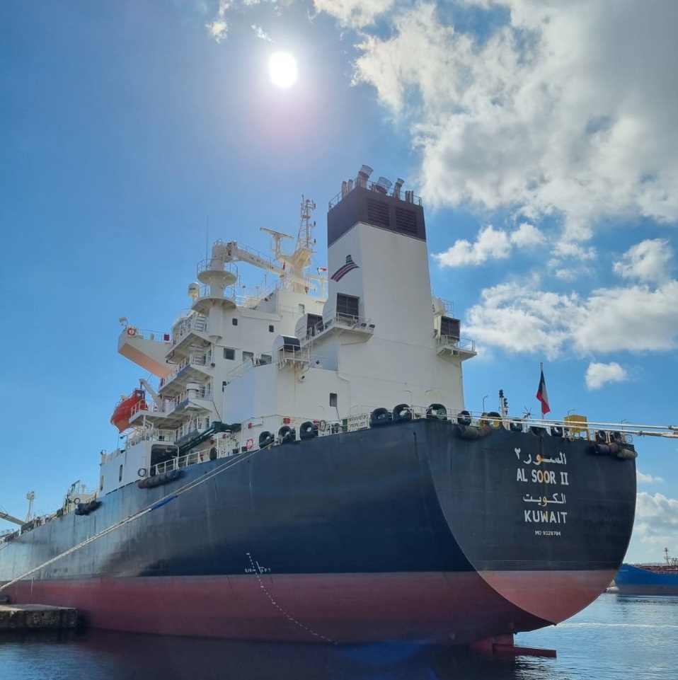 Al-Sour tanker deliveres the first shipment of Ultra-low Sulfur Diesel (ULSD) to Naples, Italy