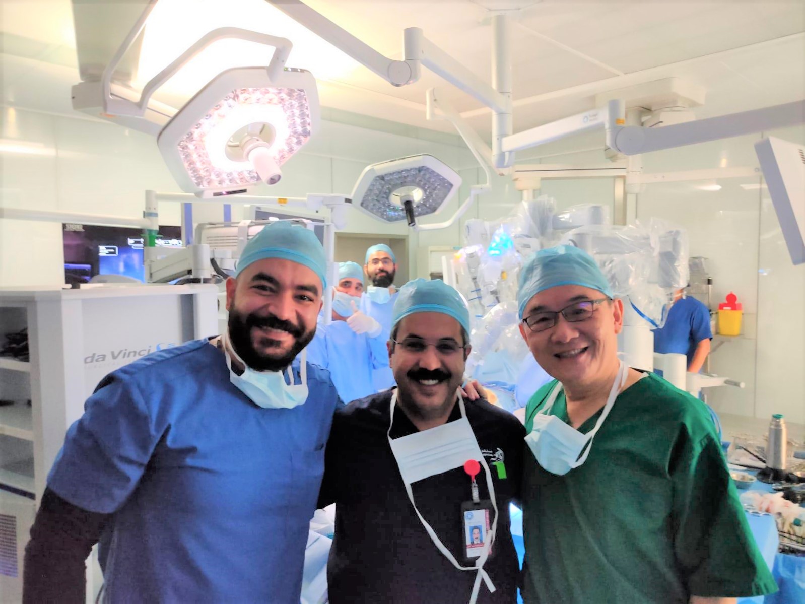 Dr. Mishari Al-Mehanna with his medical team