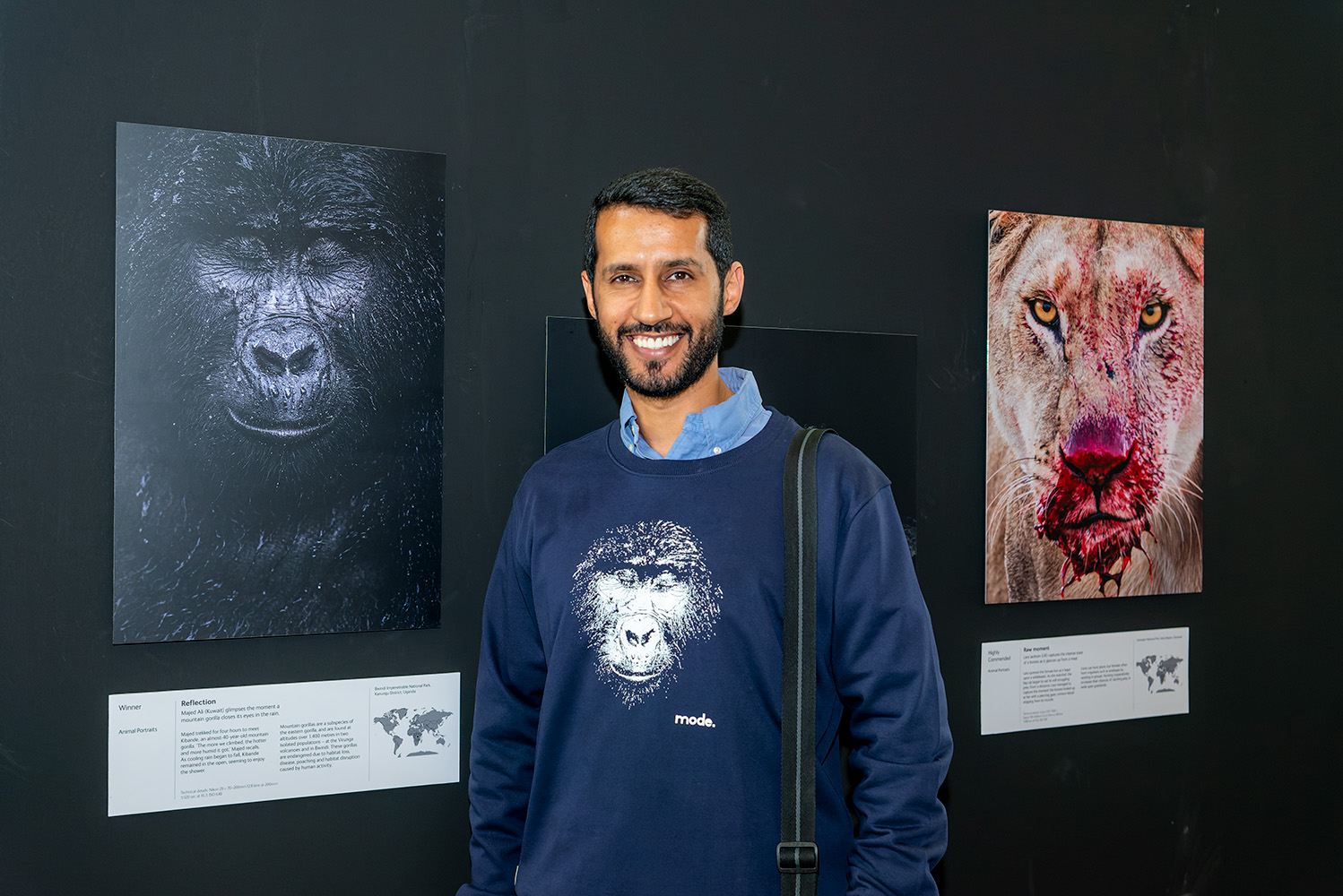 المصور الكويتي ماجد الزعابي الحاصل على المركز الاول بجائزة مصور الحياة البرية للعام 2021