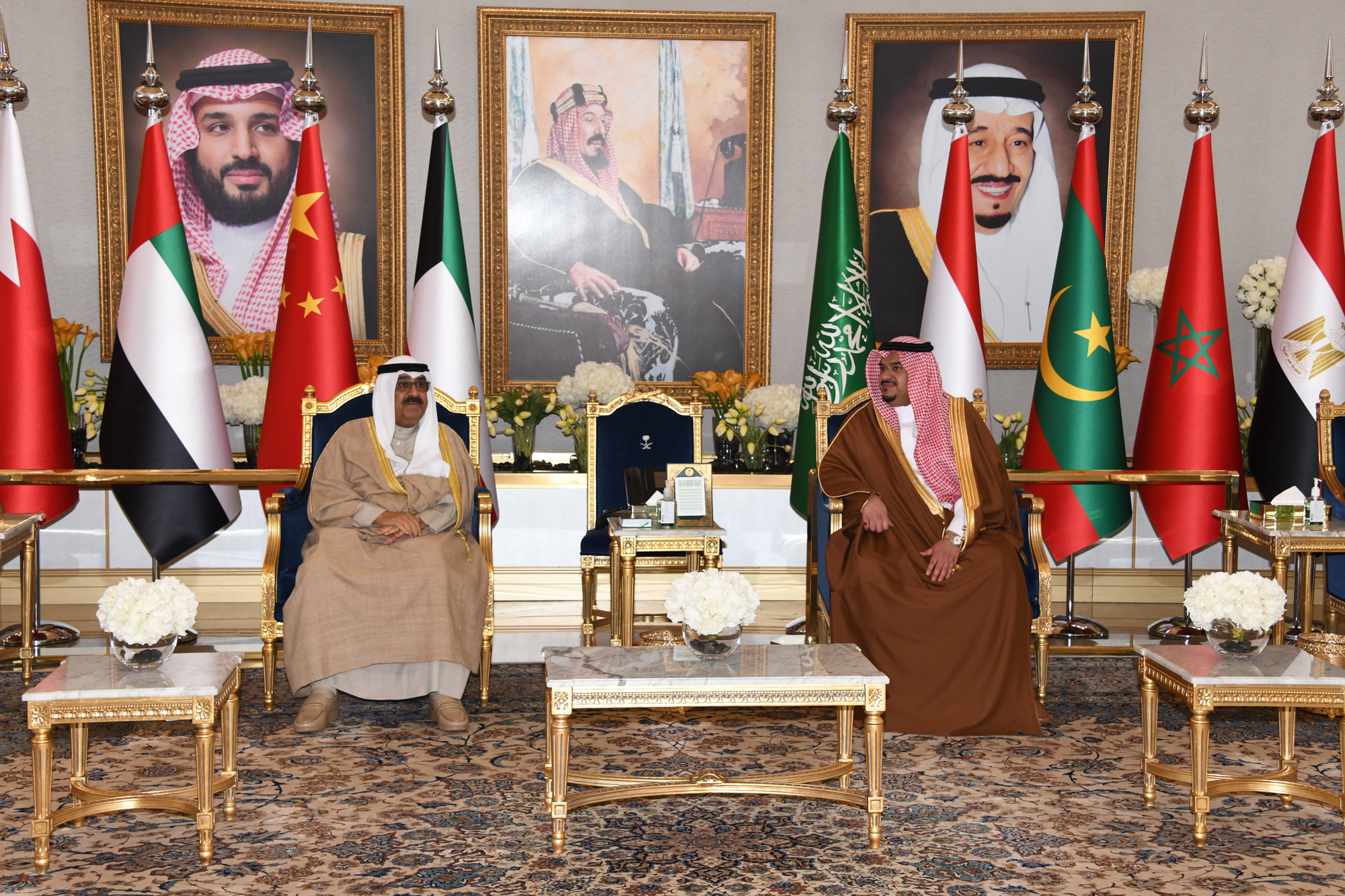 Representative of His Highness the Amir Sheikh Nawaf Al-Ahmad Al-Sabah, His Highness the Crown Prince arrives in Saudi Arabia