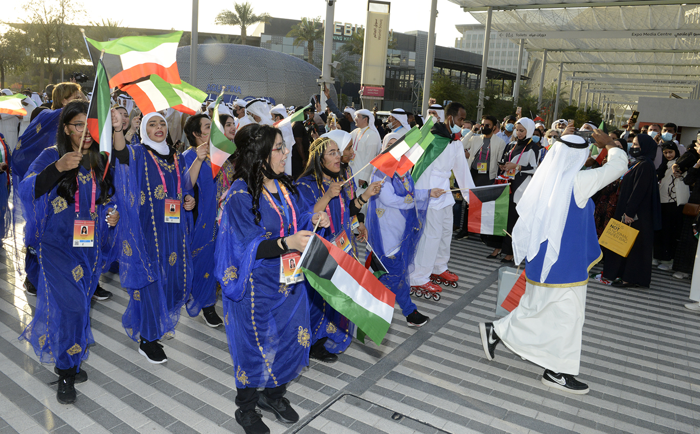 جانب من فعاليات جناح دولة الكويت بمناسبة الأعياد الوطنية محط أنظار زوار (اكسبو دبي 2020)