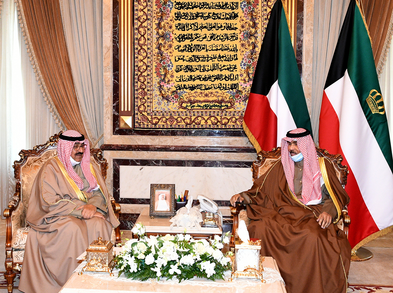 سمو أمير البلاد يستقبل سمو ولي العهد الشيخ مشعل الأحمد الجابر الصباح 