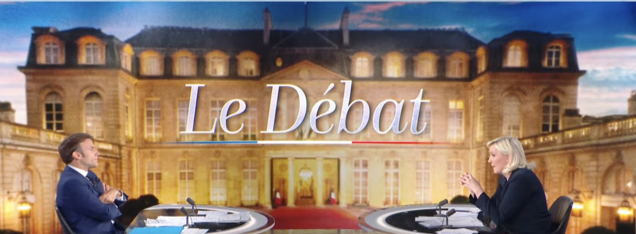 مناظرة تلفزيونية بين مرشحي الرئاسة الفرنسية ماكرون ولوبان