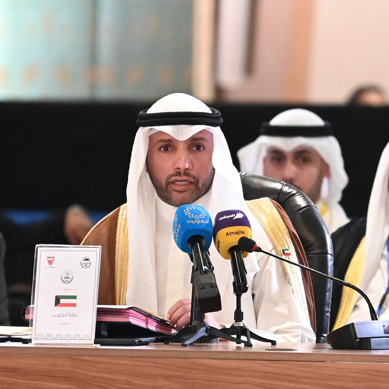 رئيس مجلس الأمة مرزوق علي الغانم خلال كلمته أمام المؤتمر ال 33 الطارئ للاتحاد البرلماني العربي