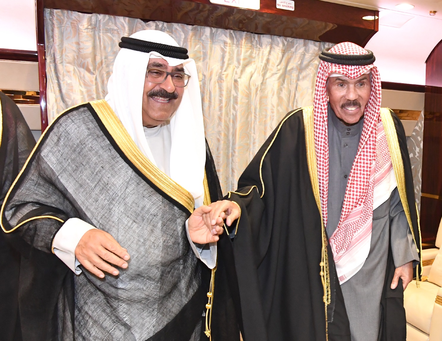 His Highness the Amir Sheikh Nawaf Al-Ahmad Al-Jaber Al-Sabah returns home from private leave