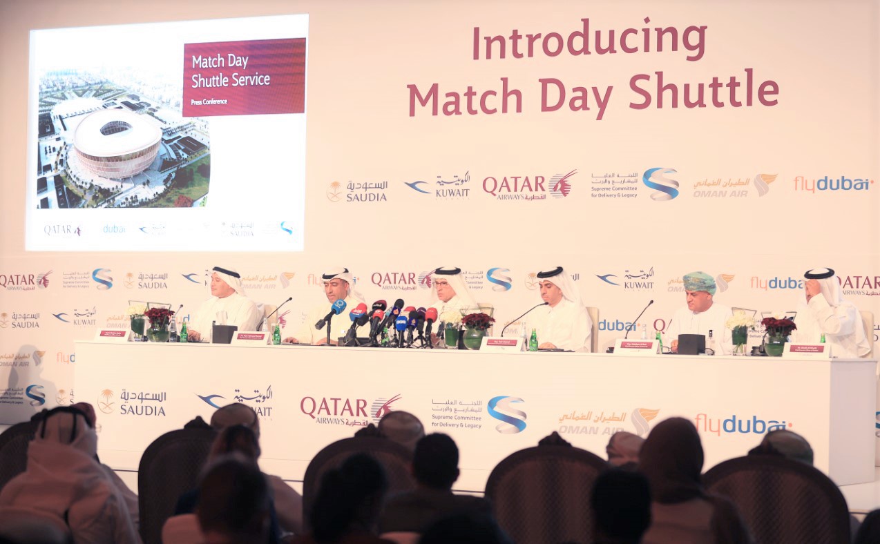 La conférence de presse de Qatar Airways.