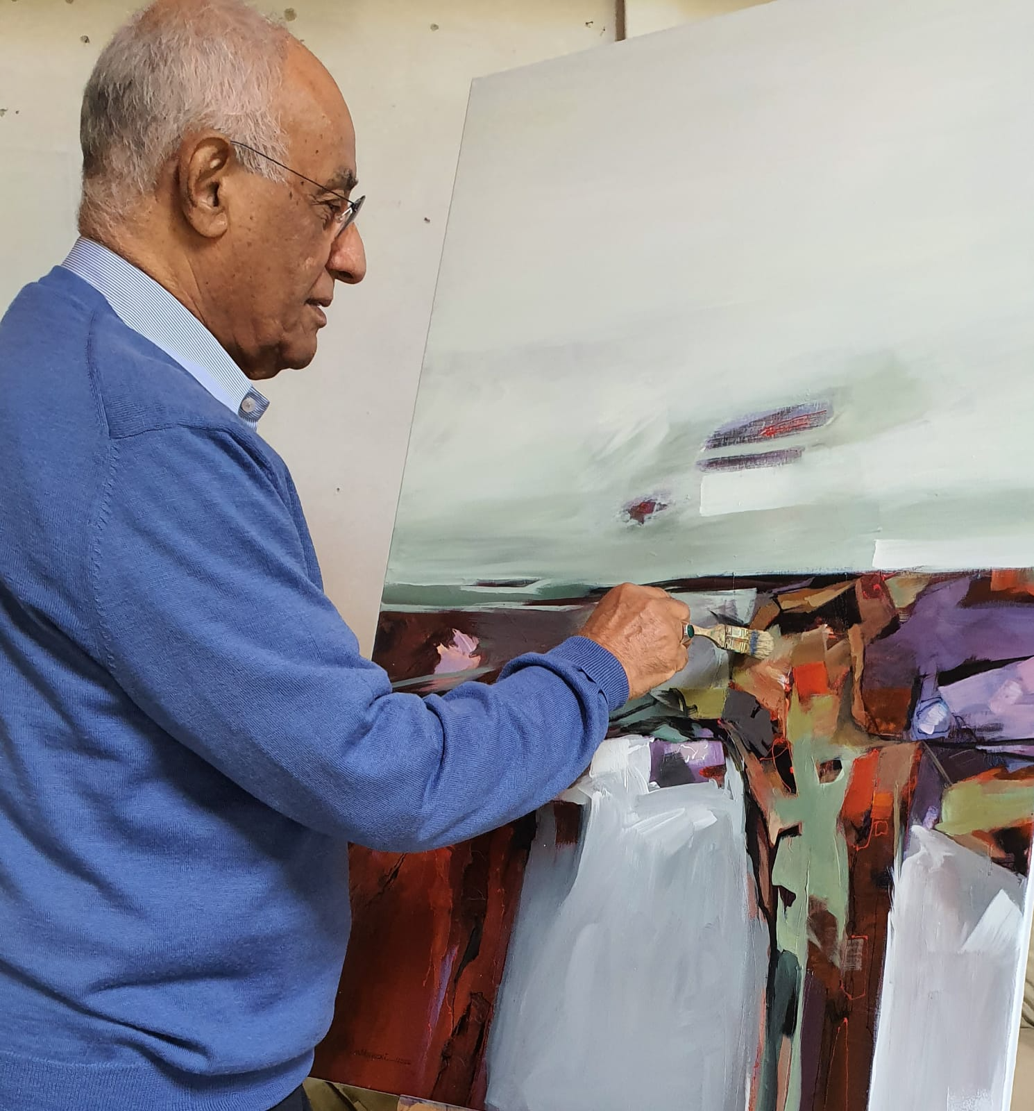 Kuwaiti artist (painter) Mahmoud Ashknani