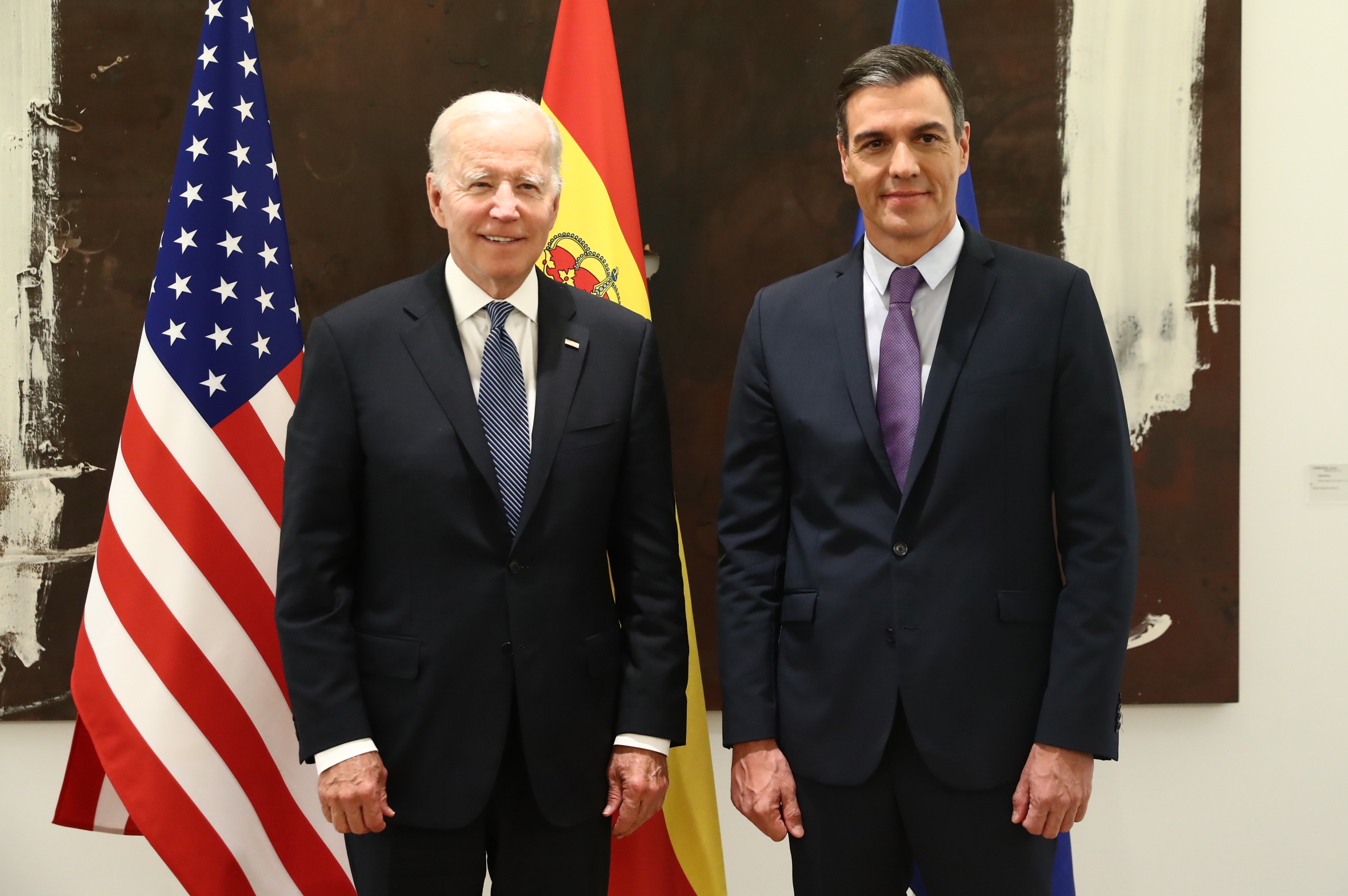 Spanish Prime Minister meets with US President at Moncloa Palace in Madrid
