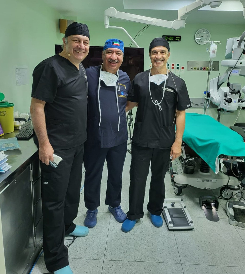 Dr. Khalid Al-Sabti with fellow surgeons in Rome