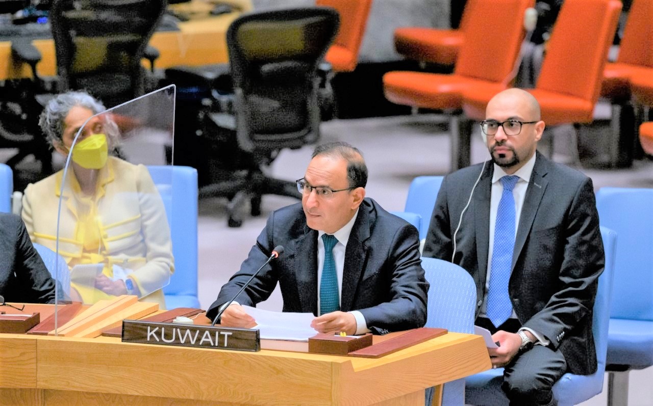 Le représentant permanent du Koweït aux Nations unies, Mansour Al-Oteibi.