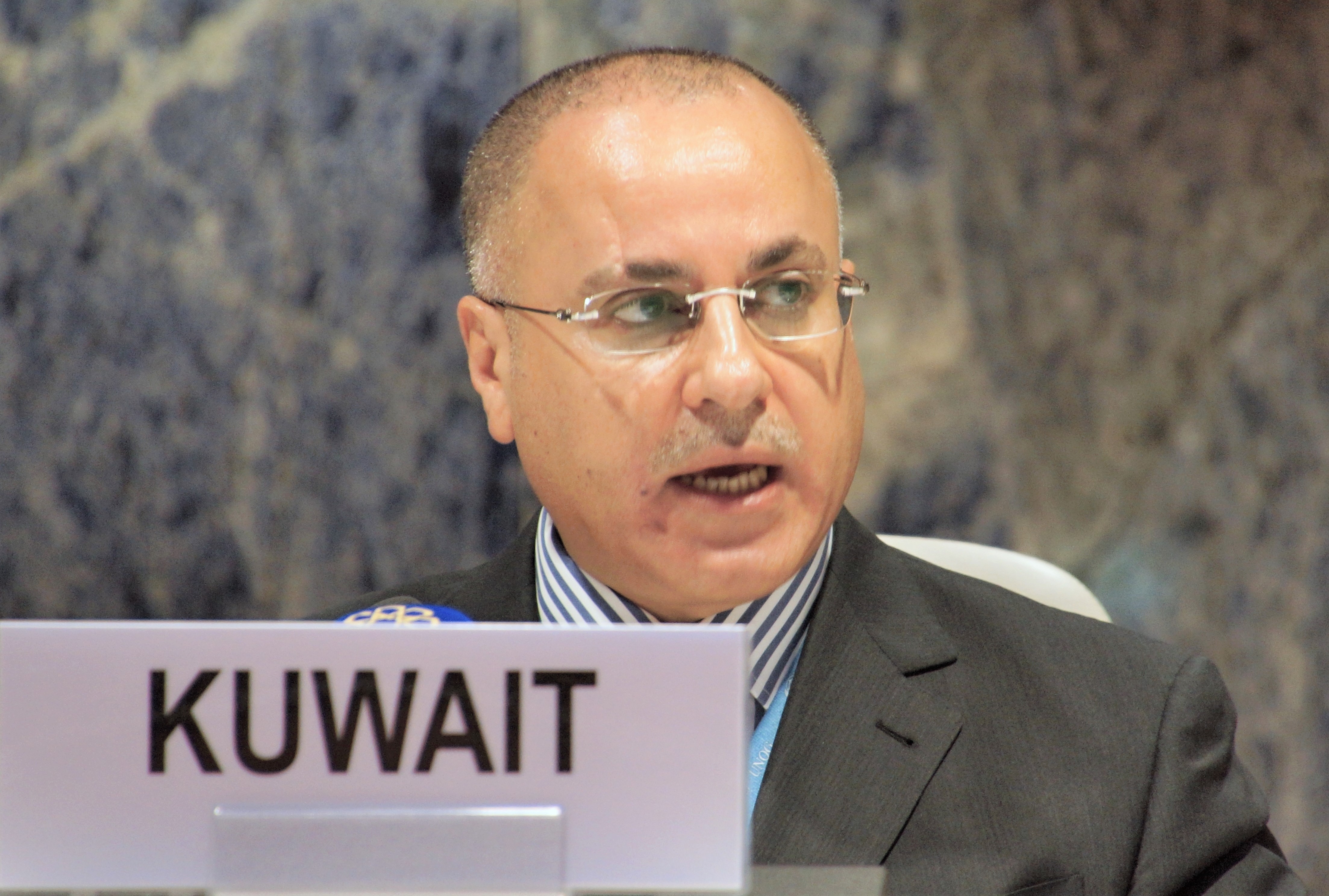 Le représentant permanent du Koweït auprès des Nations unies à Genève, Jamal Al-Ghoneim.