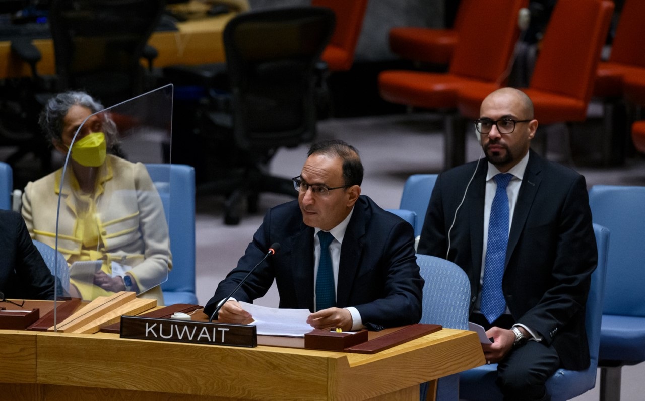 مندوب دولة الكويت الدائم لدى الأمم المتحدة السفير منصور العتيبي.