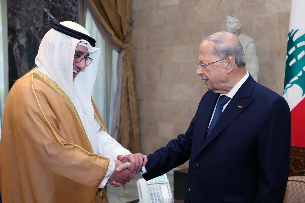 Lebanese president receives Kuwaiti foreign minister 