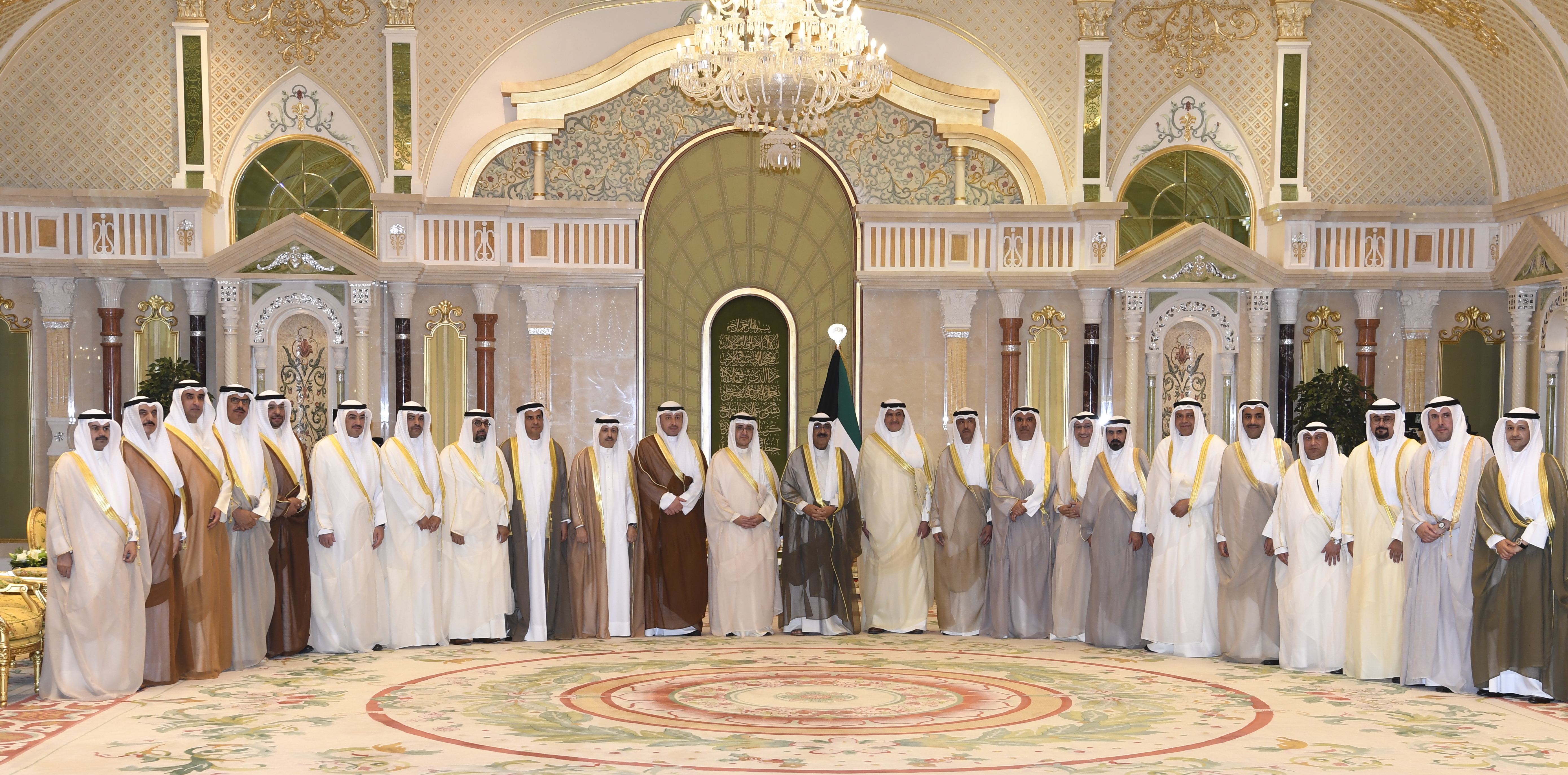 His Highness the Crown Prince Sheikh Mishal Al-Ahmad Al-Jaber Al-Sabah received a group of newly appointed heads of Kuwaiti missions abroad