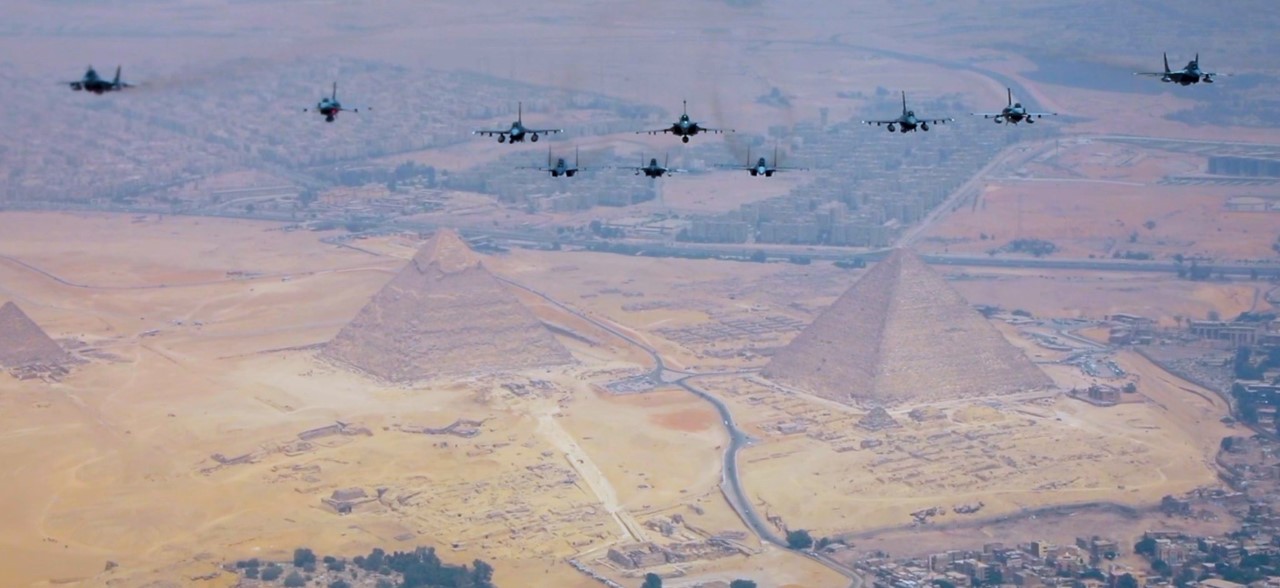 Egyptian and American air forces carried out a joint training