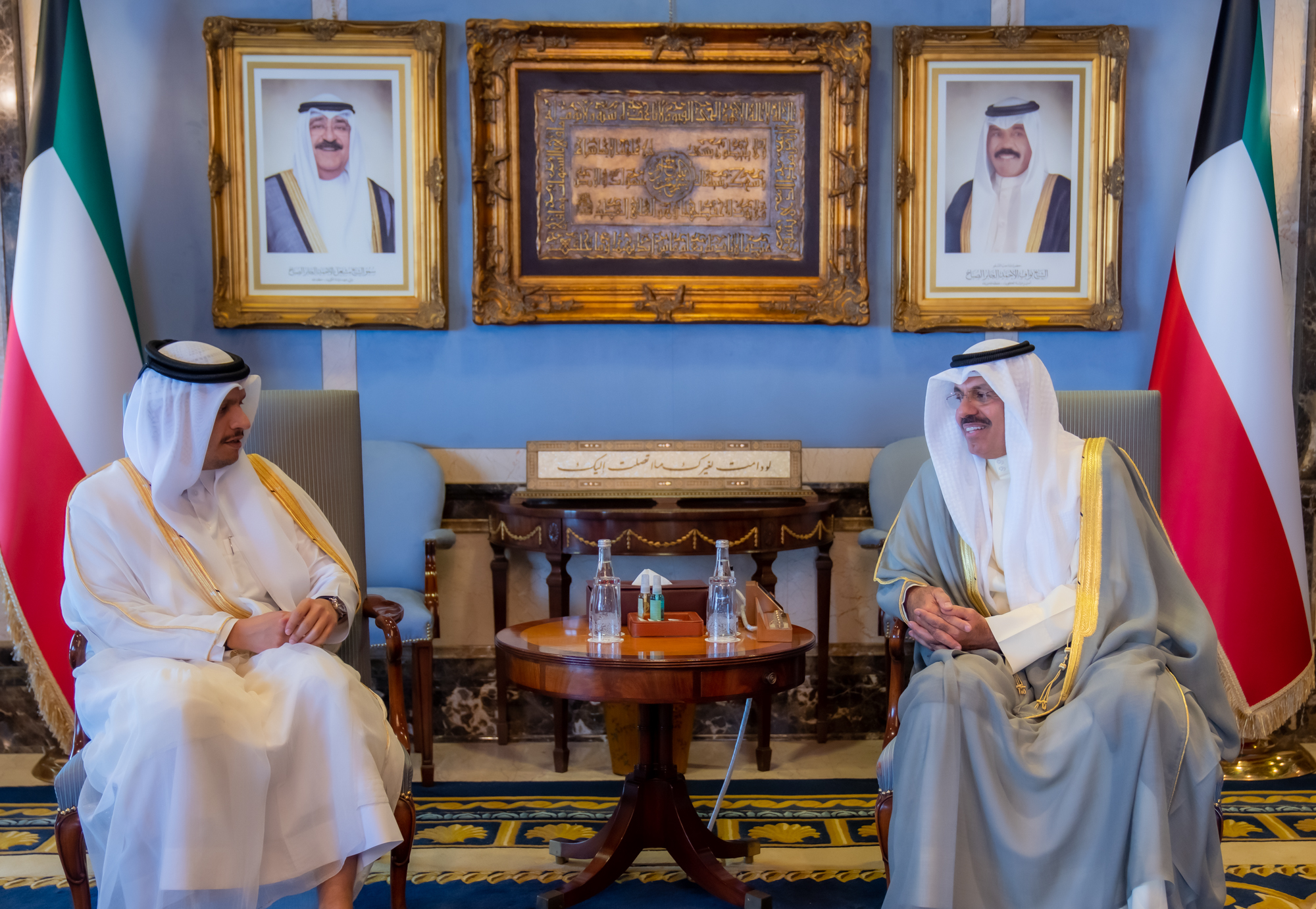 سمو رئيس مجلس الوزراء يستقبل نائب رئيس مجلس الوزراء وزير الخارجية القطري