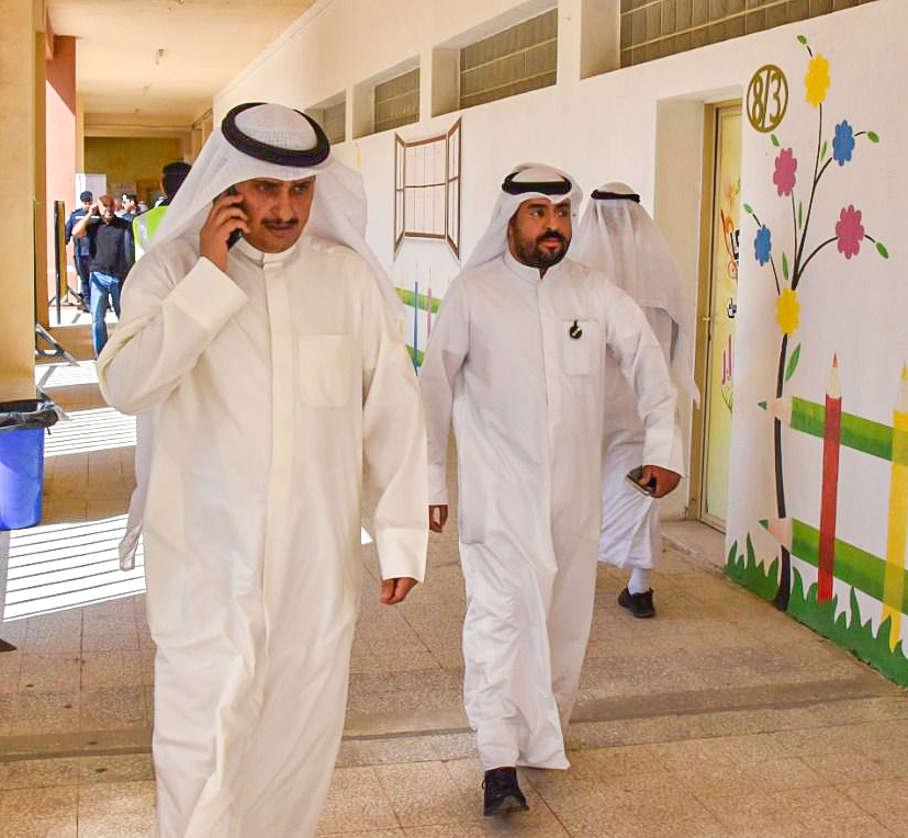 Director General of the Municipal Council and head of the joint elections committee Ahmad Al-Manfouhi after visiting an election poll