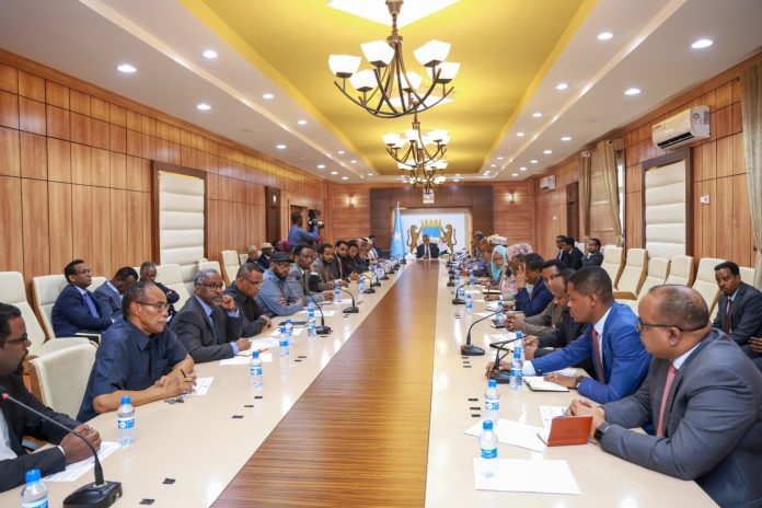 Sidelines of the Somali cabinet weekly meeting