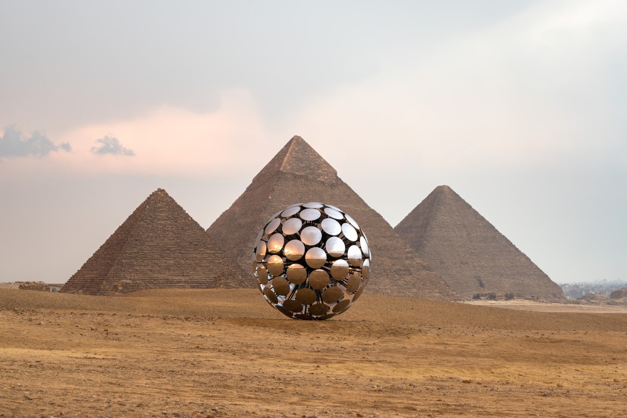 An international artistic exhibition in the pyramids region
