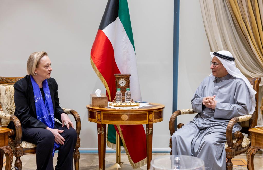 Deputy Foreign Minister Ambassador Mansour Al-Otaibi receives  Lisa M. Buttenheim, the Assistant UN Secretary-General