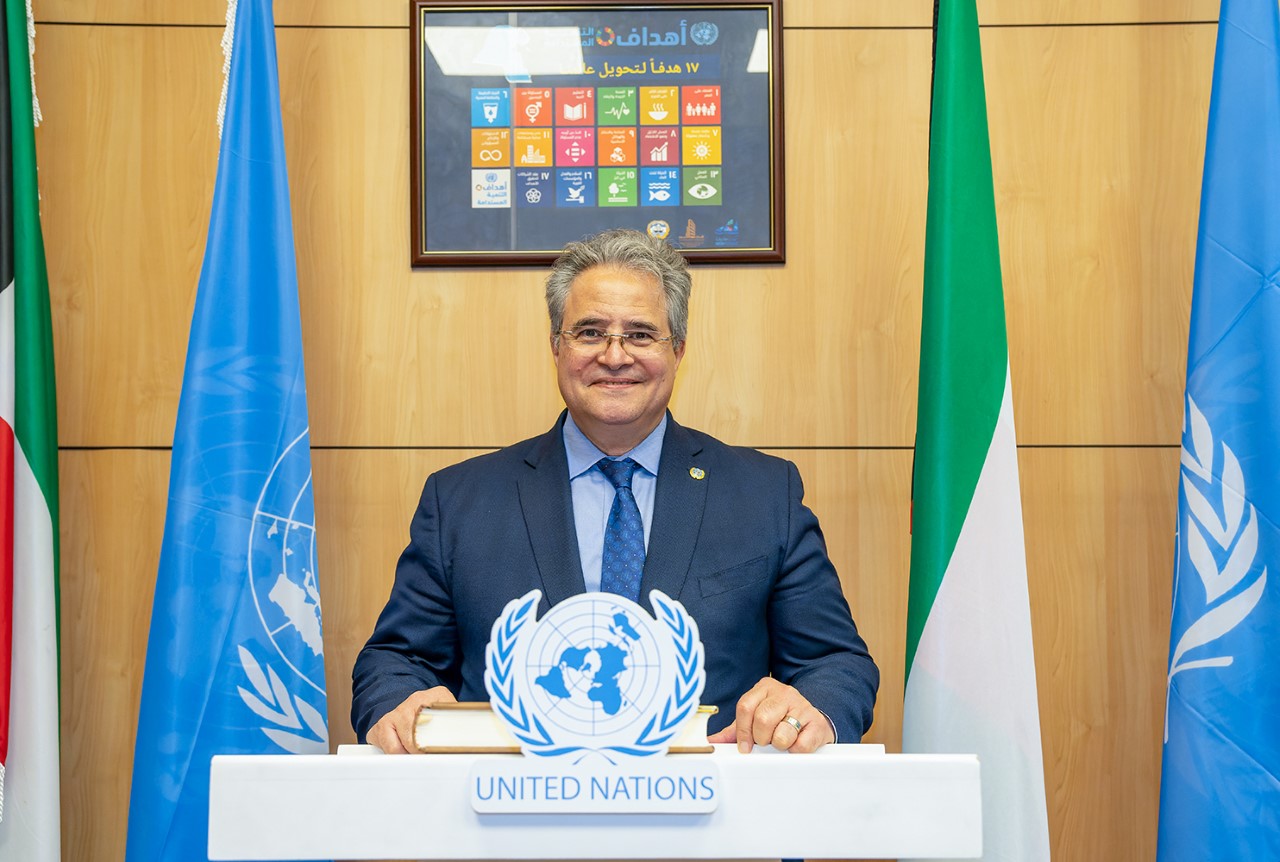 ممثل الأمين العام للأمم المتحدة لدى الكويت الدكتور طارق الشيخ 
