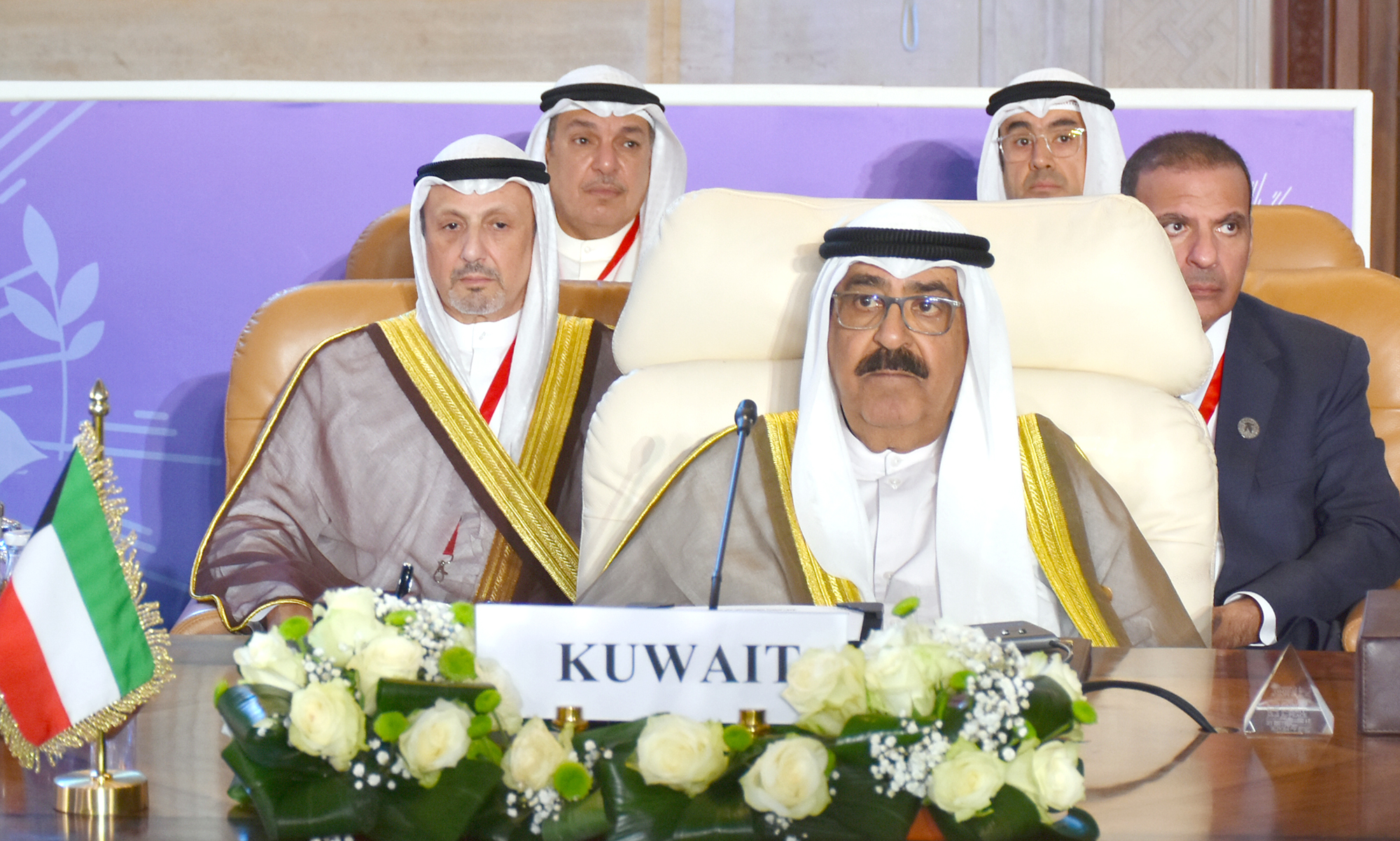 ممثل سمو أمير البلاد سمو ولي العهد يلقي كلمة دولة الكويت في قمة القاهرة للسلام