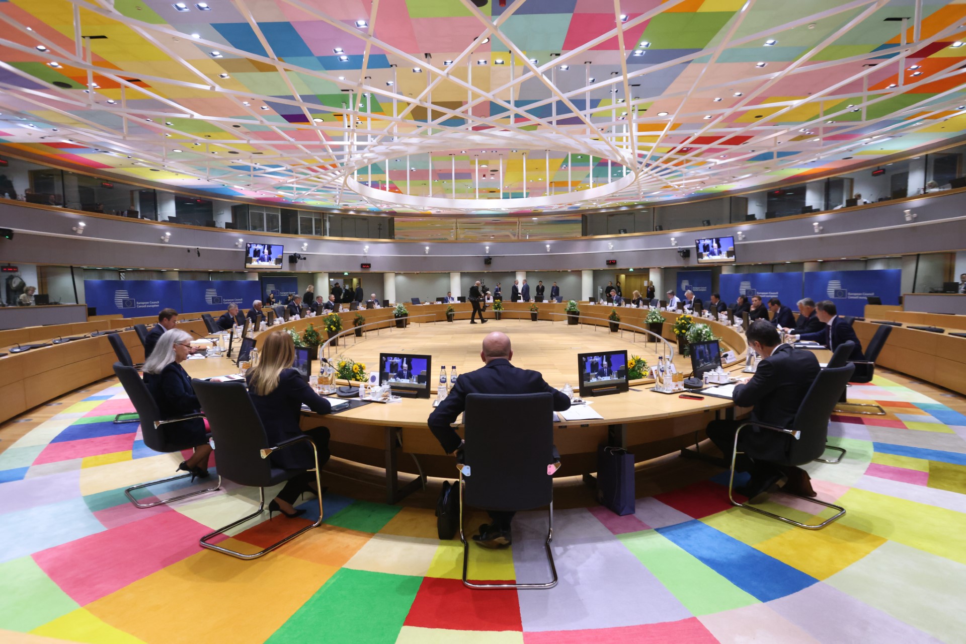 قادة الاتحاد الأوروبي خلال الاجتماع