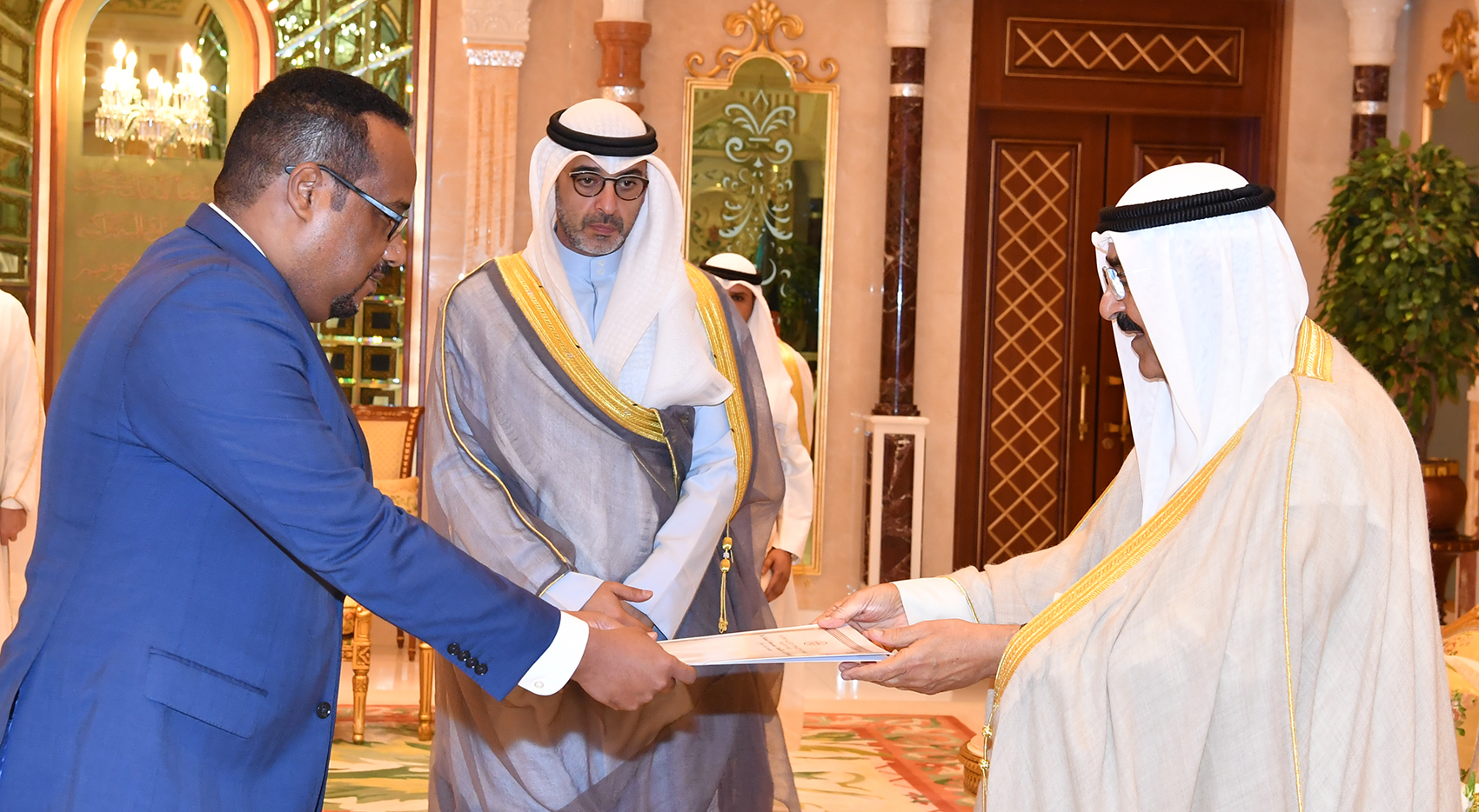 His Highness Crown Prince Sheikh Mishal Al-Ahmad Al-Jaber Al-Sabah receives credentials of Ethiopia Ambassador	