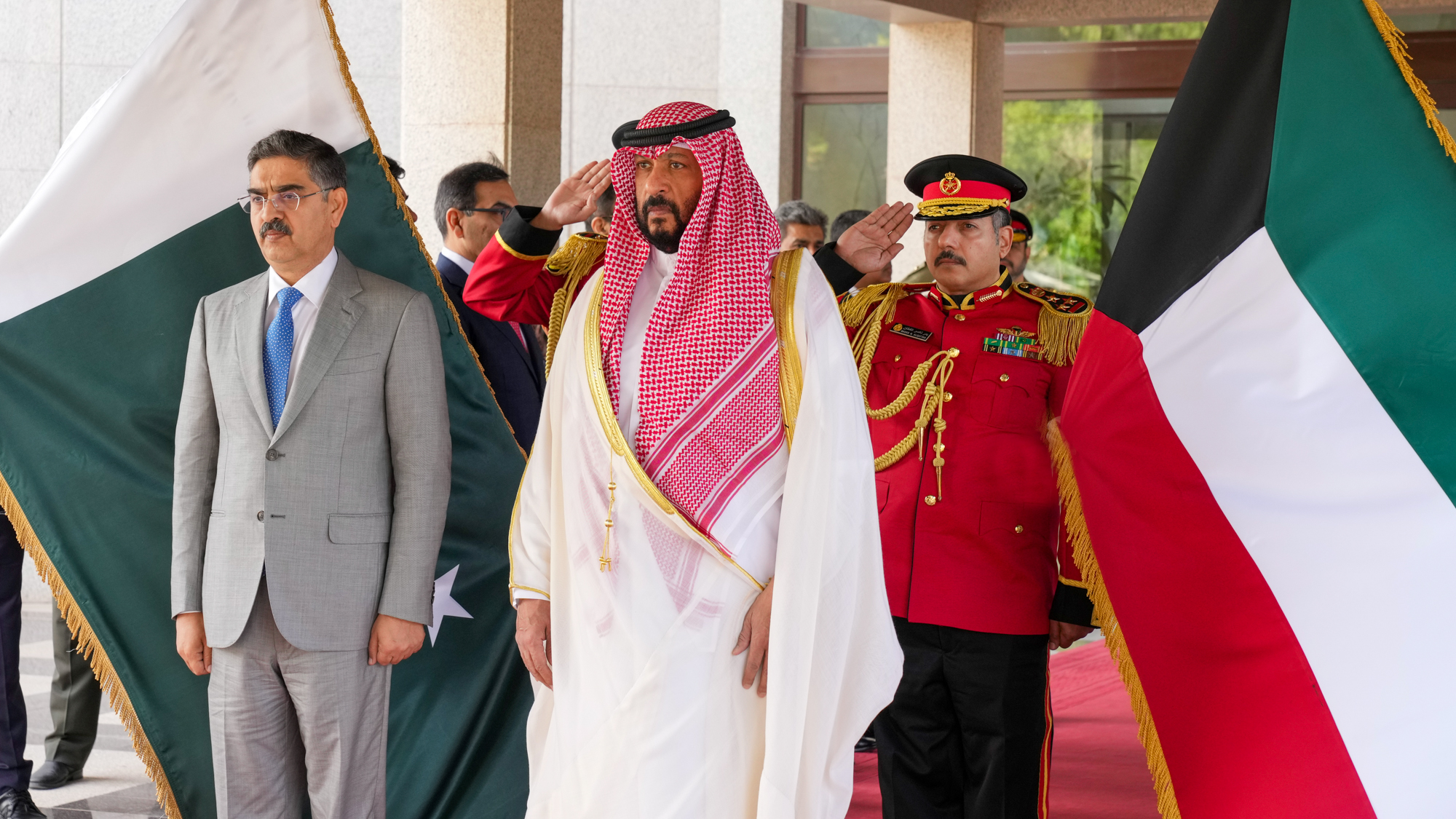 First Deputy Prime Minister Sheikh Talal Khaled Al-Ahmad Al-Sabah received Prime Minister of Pakistan Anwar Ul Haq Kakar