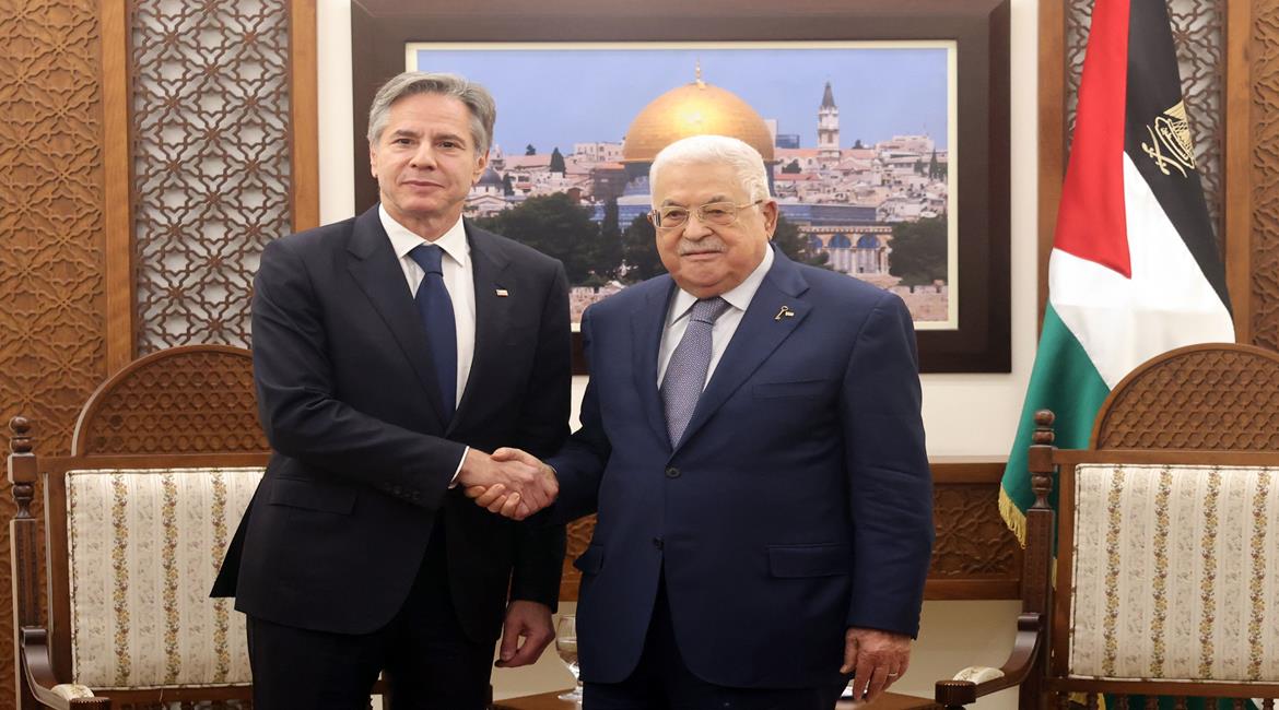الرئيس الفلسطيني محمود عباس يلتقي وزير الخارجية الامريكي انتوني بلينكن