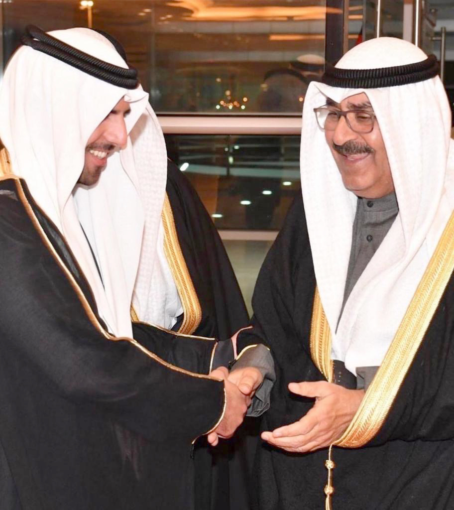 رئيس اللجنة الأولمبية الكويتية مع صاحب السمو أمير البلاد الشيخ مشعل الأحمد الجابر الصباح