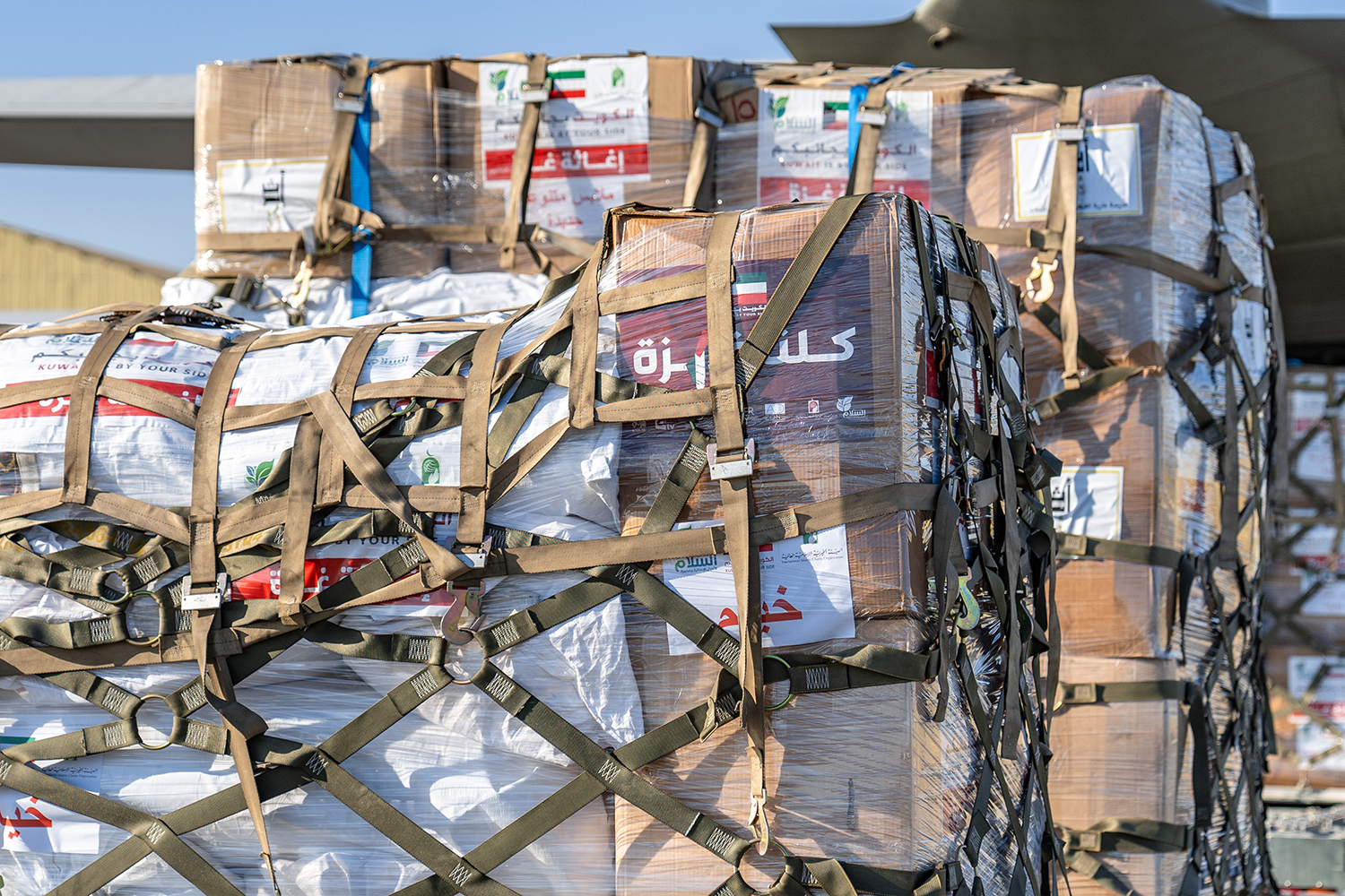 Urgent relief aid onboard the 33rd plane for Gazans