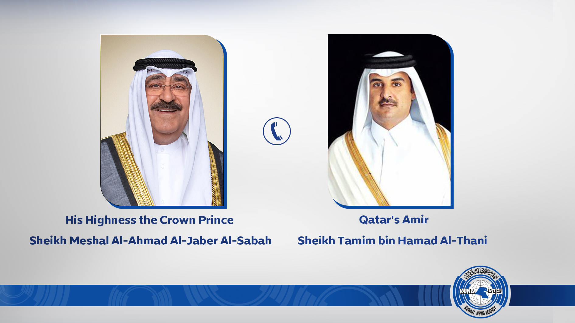 KUNA Kuwait Crown Prince receives call from Qatari Amir