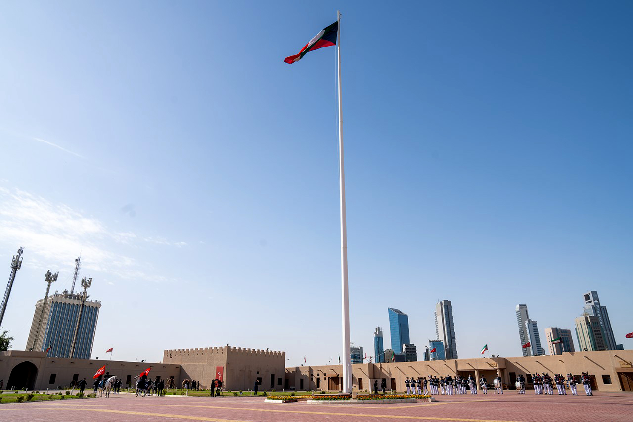 The flag-hoisting ceremony concludes.