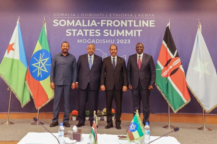 قادة الصومال وجيبوتي وكينيا وإثيوبيا