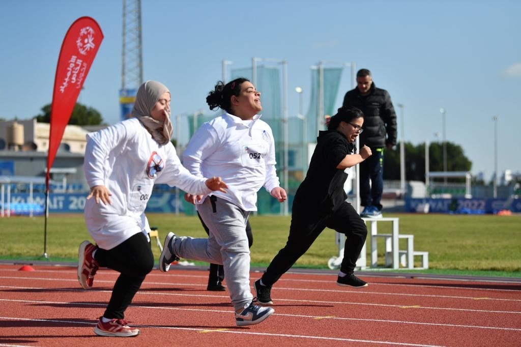 لعبة الجري لمنتسبي الأولمبياد الخاص الكويتي في احد الفعاليات