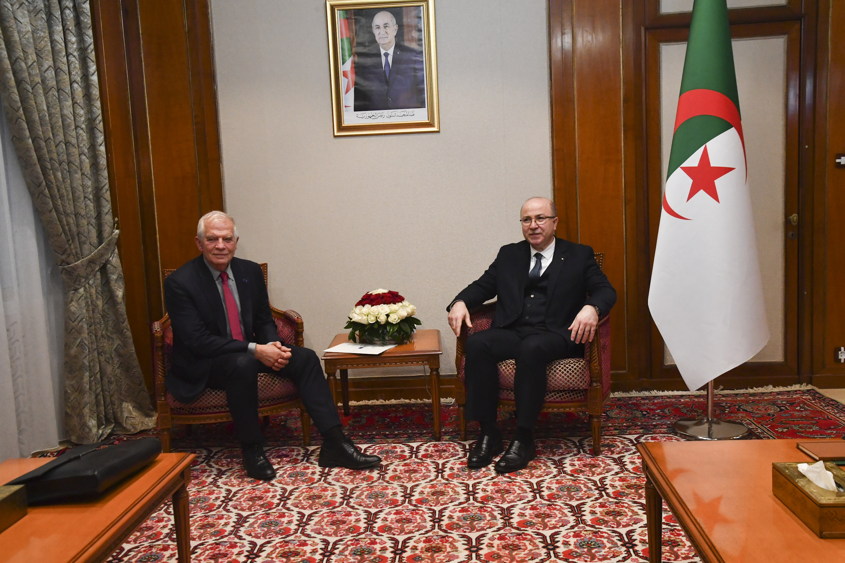 Prime Minister Aimene Benabderrahmane meets European Union High Representative Josep Borrell