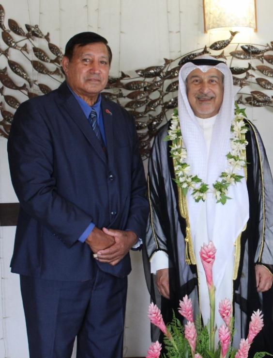 Cook Island King's Rep., and Kuwait Ambassador