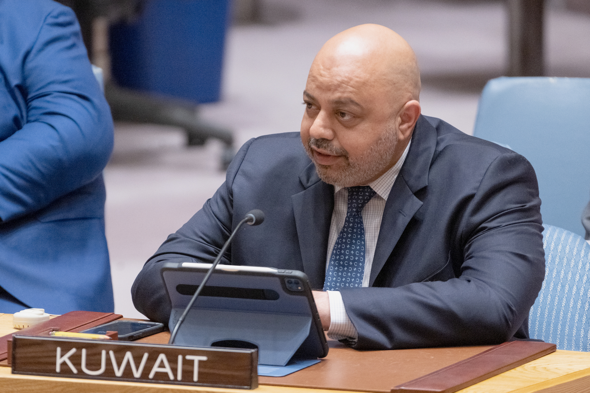Le représentant permanent du Koweït auprès des Nations unies, l'ambassadeur Tarek Al-Bannai