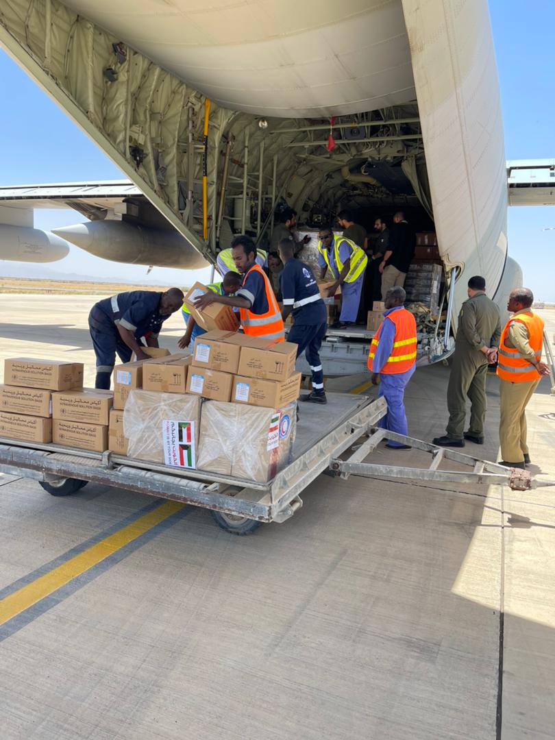 Kuwait sixth dispatched aid plane arrives in Sudan