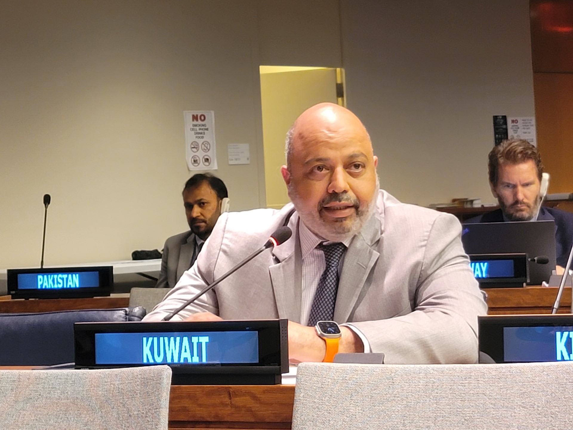 Kuwait's Permanent Representative at the United Nations Ambassador Tariq Al-Bannai